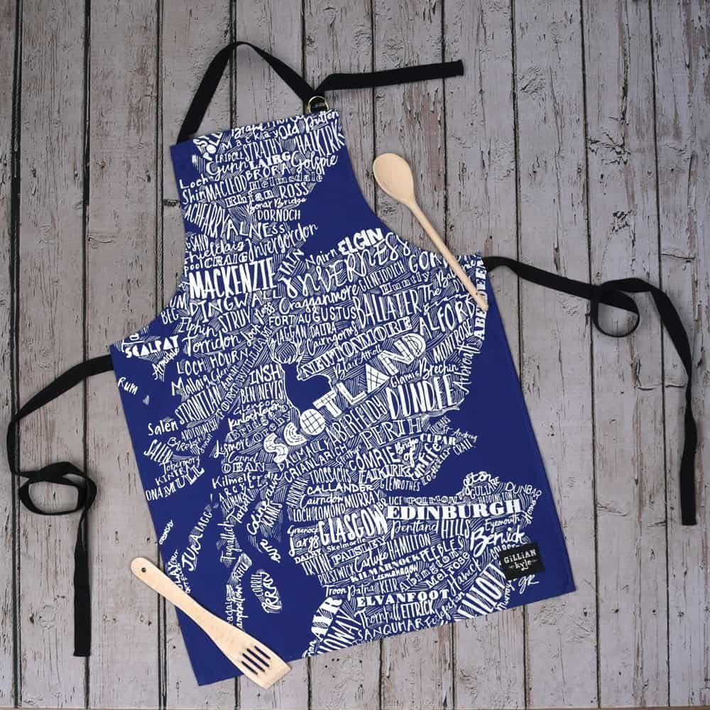 Scotland Map Apron Gifts La Vie Bien Scotland Map Apron