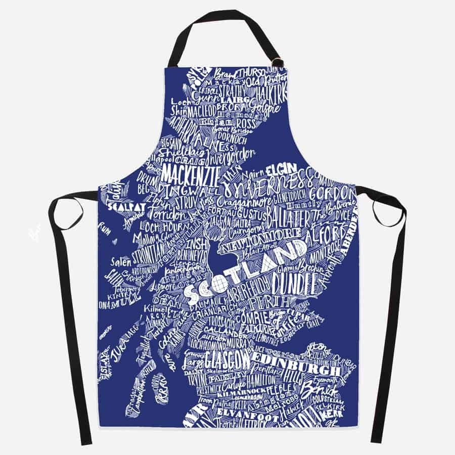 Scotland Map Apron Gifts La Vie Bien Scotland Map Apron