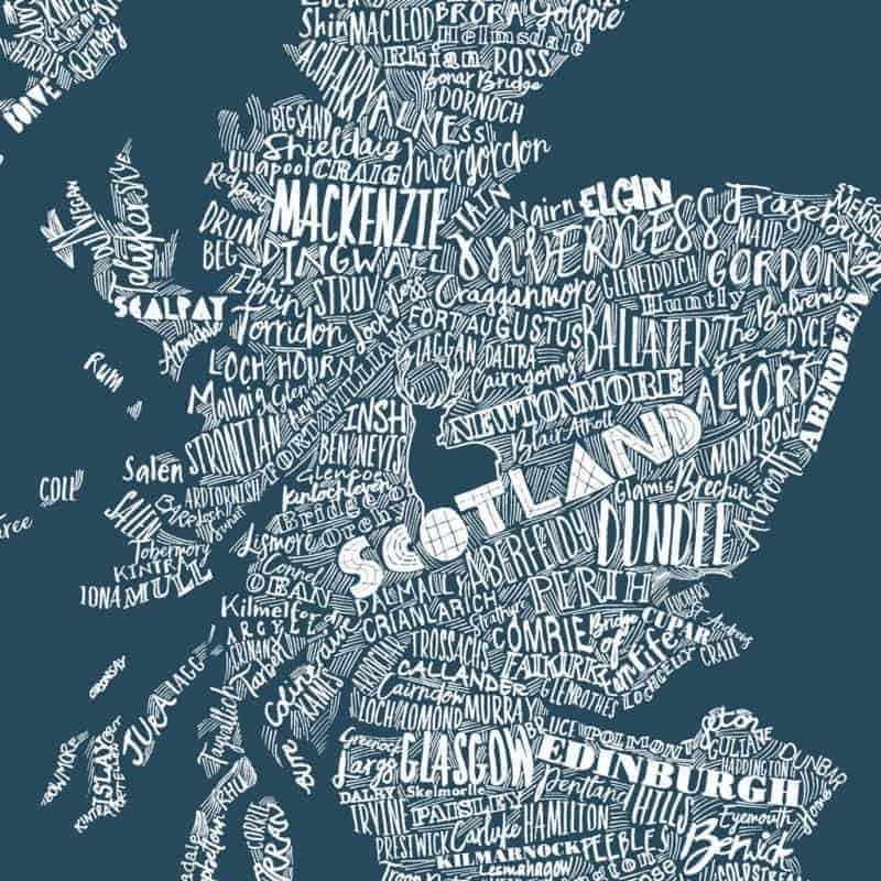 Scotland Map Apron Gifts La Vie Bien Scotland Map Apron