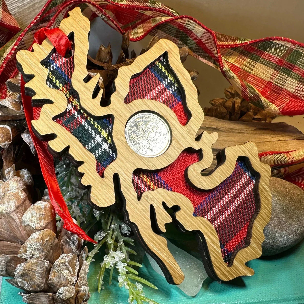 Scotland Map Lucky Sixpence Ornament Gifts La Vie Bien Scotland Map Lucky Sixpence Ornament