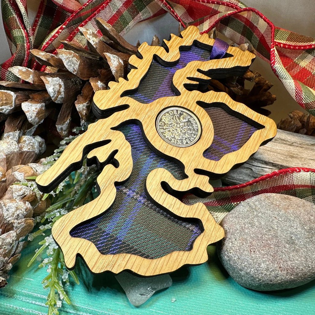 Scotland Map Lucky Sixpence Ornament Gifts La Vie Bien Scotland Map Lucky Sixpence Ornament