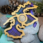 Scotland Map Lucky Sixpence Ornament Gifts La Vie Bien Scotland Map Lucky Sixpence Ornament