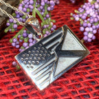 Scottish American Flag Pendant Pendant La Vie Bien Scottish American Flag Pendant
