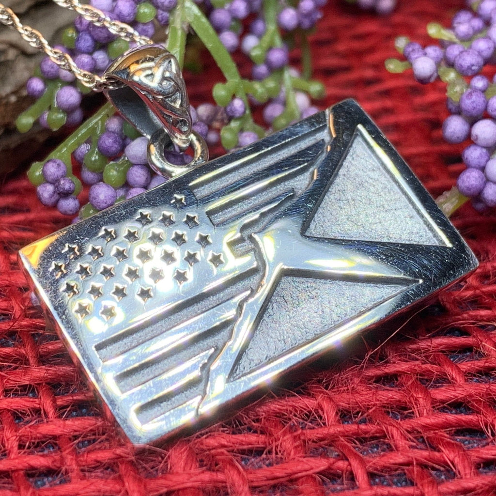 Scottish American Flag Pendant Pendant La Vie Bien Scottish American Flag Pendant