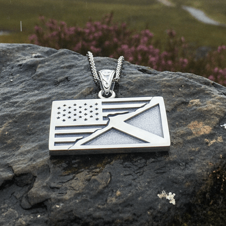Scottish American Flag Pendant Pendant La Vie Bien Scottish American Flag Pendant