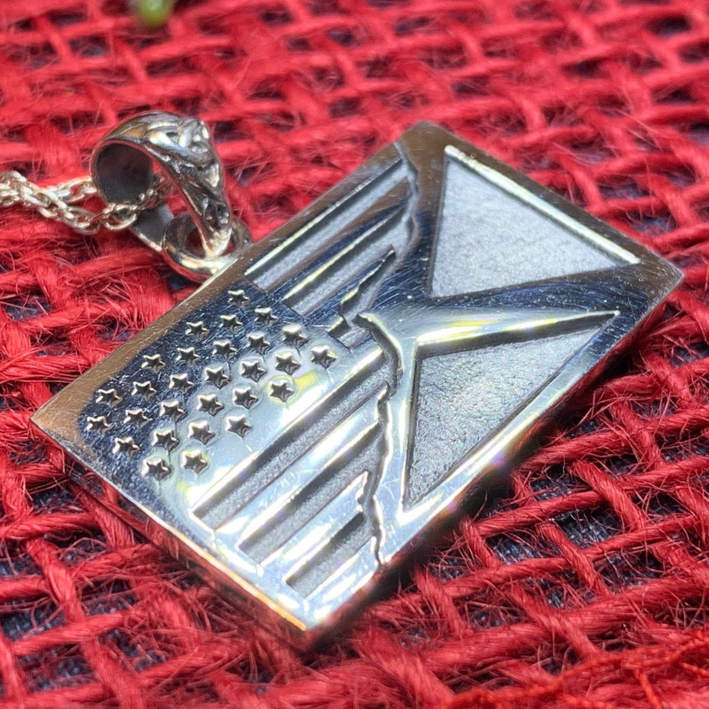 Scottish American Flag Pendant Pendant La Vie Bien Scottish American Flag Pendant