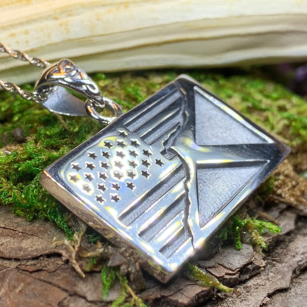 Scottish American Flag Pendant Pendant La Vie Bien Scottish American Flag Pendant