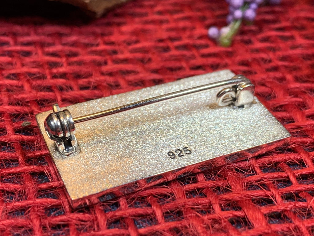 Scottish American Flag Pin in Sterling Silver Brooch La Vie Bien Scottish American Flag Pin in Sterling Silver