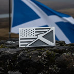 Scottish American Flag Pin in Sterling Silver Brooch La Vie Bien Scottish American Flag Pin in Sterling Silver