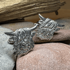 Scottish Highland Cow Cufflinks - Handmade in Scotland Cuff Links La Vie Bien Scottish Highland Cow Cufflinks - Handmade in Scotland
