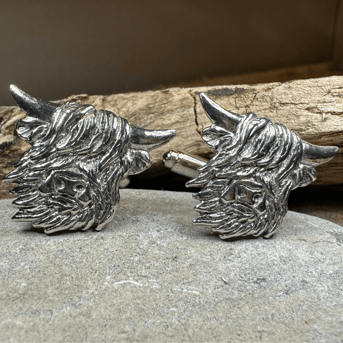 Scottish Highland Cow Cufflinks - Handmade in Scotland Cuff Links La Vie Bien Scottish Highland Cow Cufflinks - Handmade in Scotland