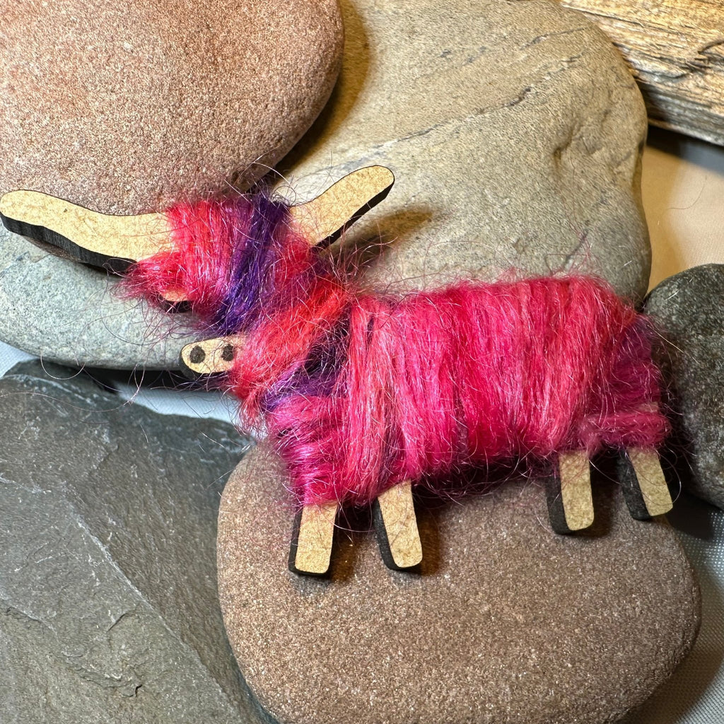 Scottish Highland Cow Scatter Pin - Handmade in Scotland Brooch La Vie Bien Scottish Highland Cow Scatter Pin - Handmade in Scotland