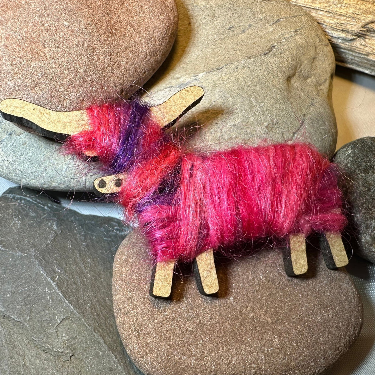 Scottish Highland Cow Scatter Pin - Handmade in Scotland Brooch La Vie Bien Scottish Highland Cow Scatter Pin - Handmade in Scotland