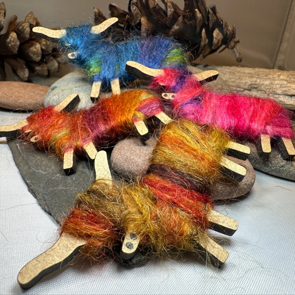 Scottish Highland Cow Scatter Pin - Handmade in Scotland Brooch La Vie Bien Scottish Highland Cow Scatter Pin - Handmade in Scotland