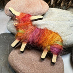 Scottish Highland Cow Scatter Pin - Handmade in Scotland Brooch La Vie Bien Scottish Highland Cow Scatter Pin - Handmade in Scotland