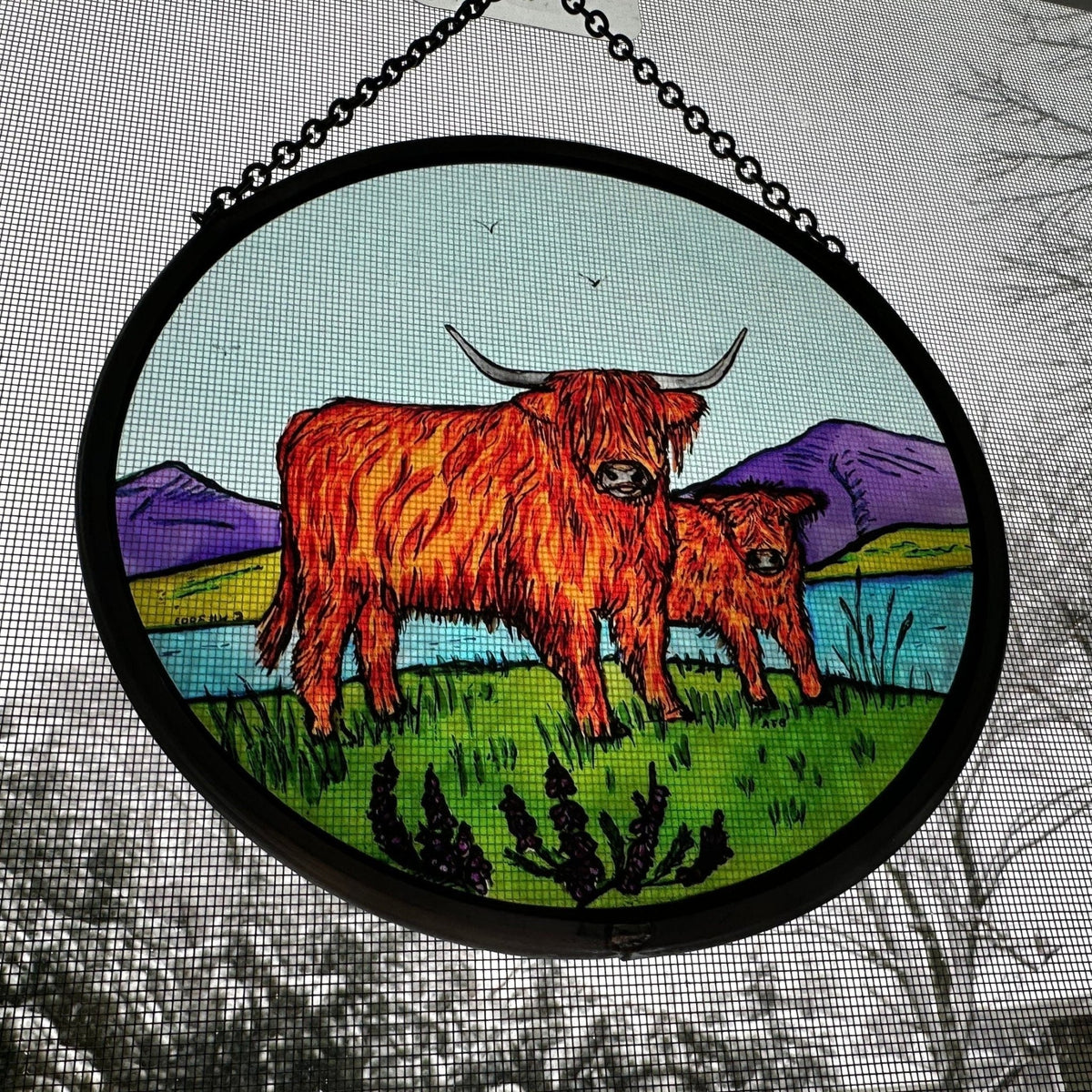 Scottish Highland Cow Suncatcher Gifts La Vie Bien Scottish Highland Cow Suncatcher