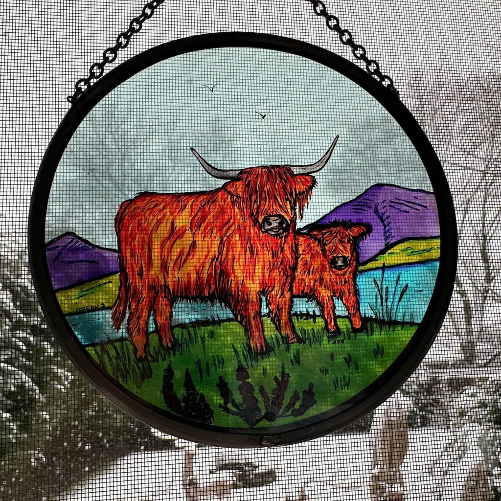 Scottish Highland Cow Suncatcher Gifts La Vie Bien Scottish Highland Cow Suncatcher