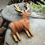 Scottish Highland Stag Scatter Pin - Handmade in Scotland Brooch La Vie Bien Scottish Highland Stag Scatter Pin - Handmade in Scotland
