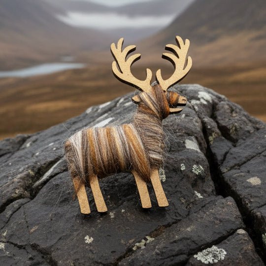 Scottish Highland Stag Scatter Pin - Handmade in Scotland Brooch La Vie Bien Scottish Highland Stag Scatter Pin - Handmade in Scotland