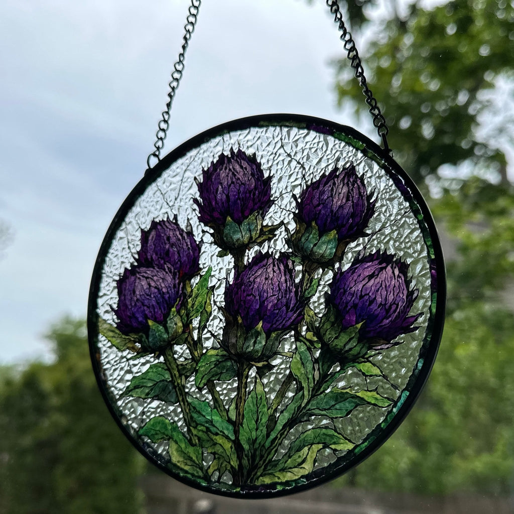 Scottish Highland Thistles Suncatcher Gifts La Vie Bien Scottish Highland Thistles Suncatcher