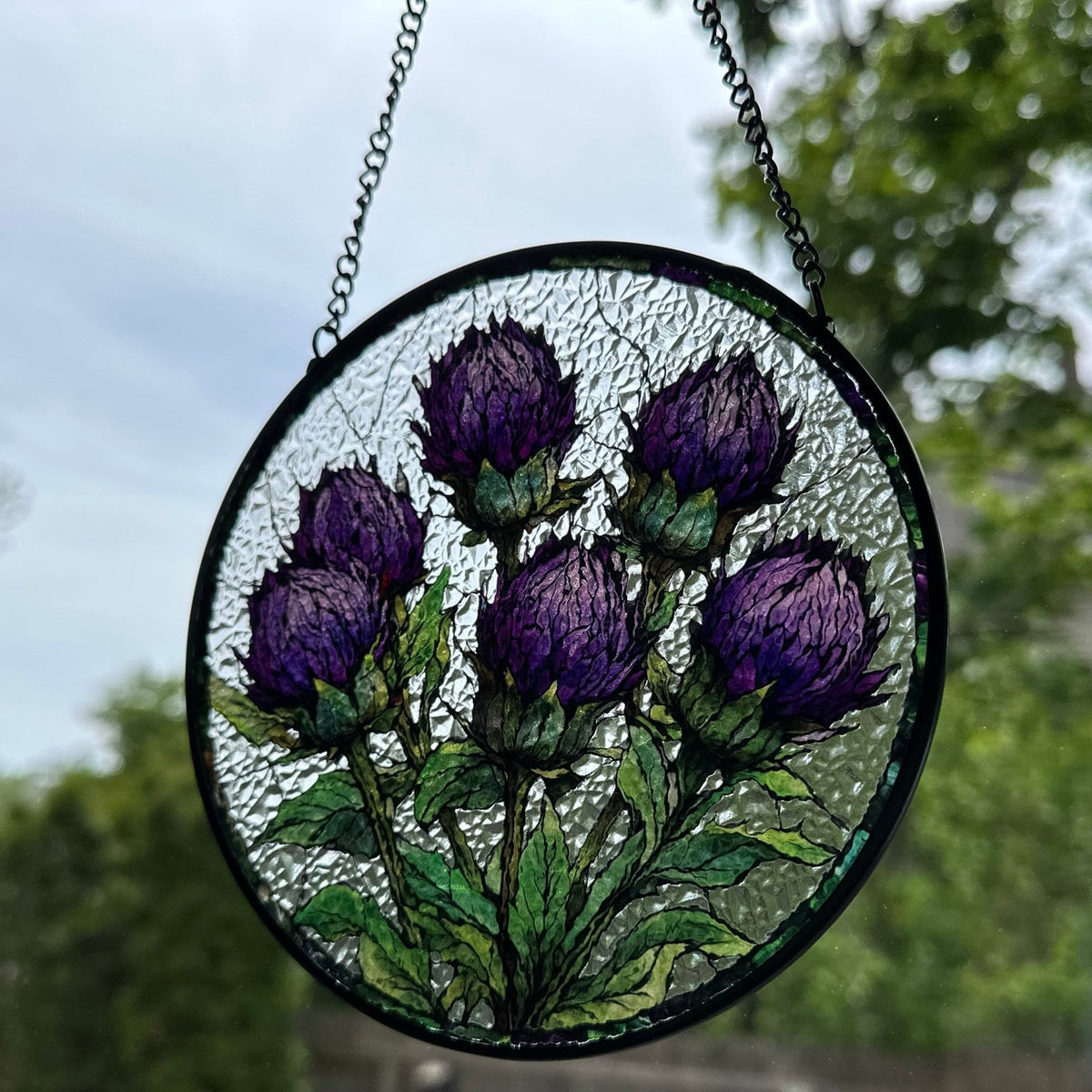 Scottish Highland Thistles Suncatcher Gifts La Vie Bien Scottish Highland Thistles Suncatcher