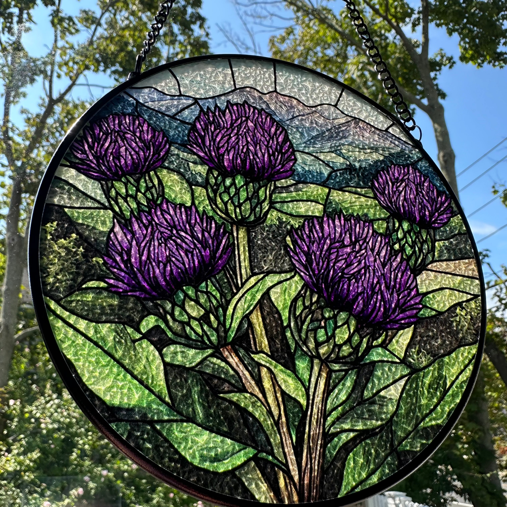 Scottish Highland Thistles Suncatcher Gifts La Vie Bien Scottish Highland Thistles Suncatcher