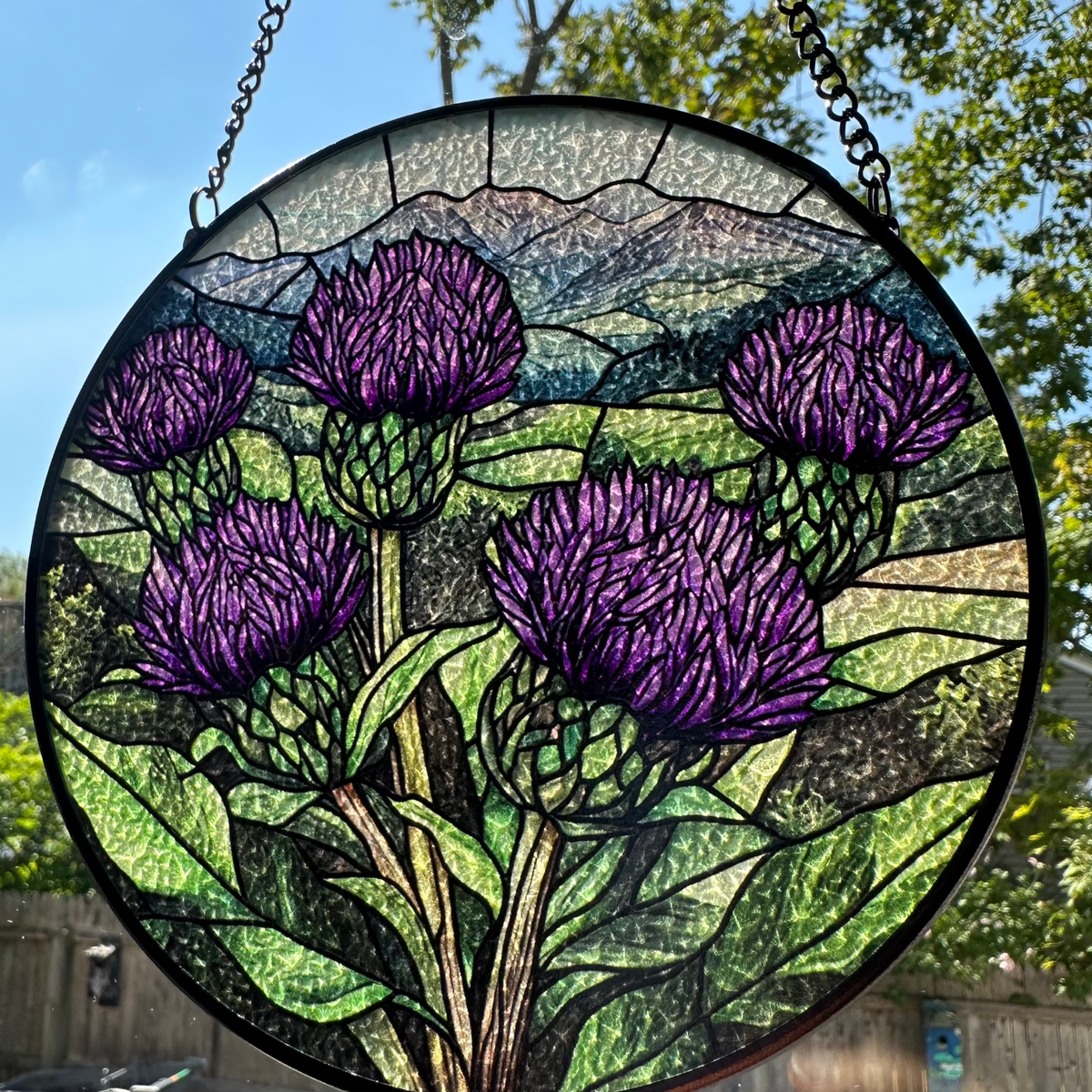 Scottish Highland Thistles Suncatcher Gifts La Vie Bien Scottish Highland Thistles Suncatcher