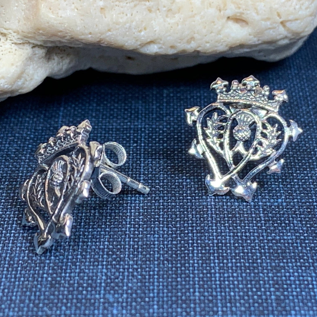 Scottish Luckenbooth Post Earrings in Sterling Silver Post Earrings La Vie Bien Scottish Luckenbooth Post Earrings in Sterling Silver