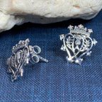 Scottish Luckenbooth Post Earrings in Sterling Silver Post Earrings La Vie Bien Scottish Luckenbooth Post Earrings in Sterling Silver
