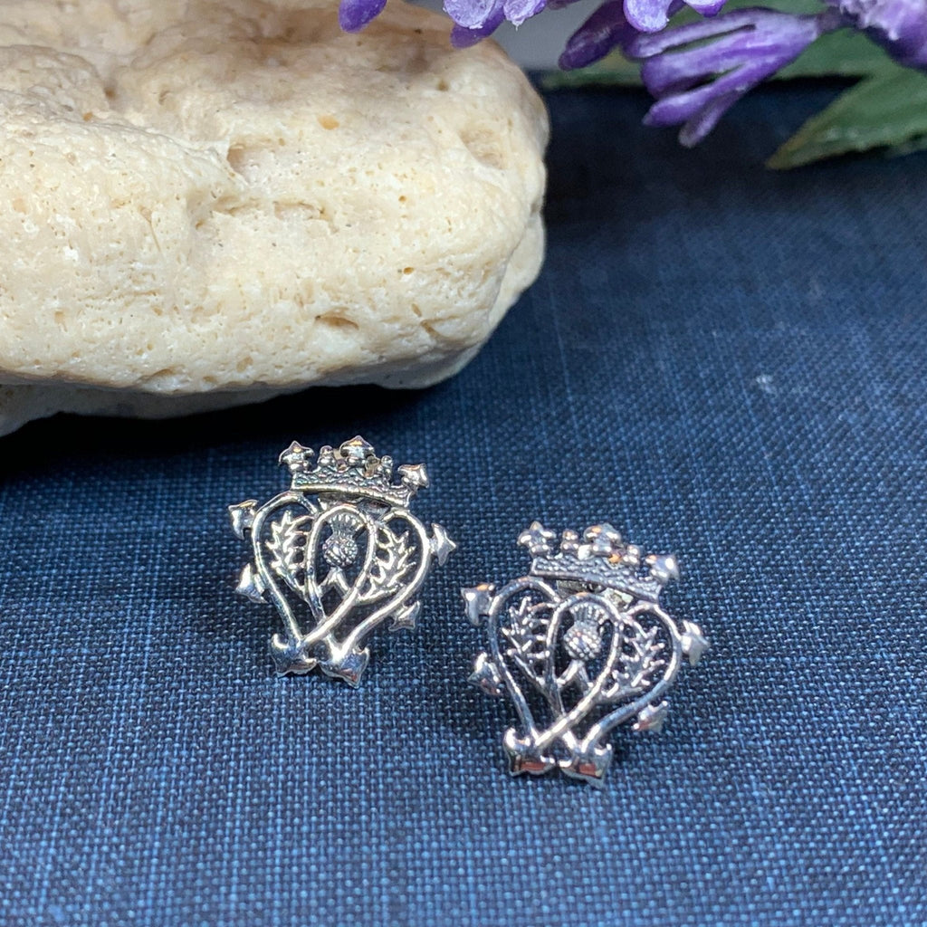Scottish Luckenbooth Post Earrings in Sterling Silver Post Earrings La Vie Bien Scottish Luckenbooth Post Earrings in Sterling Silver