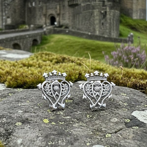 Scottish Luckenbooth Post Earrings in Sterling Silver Post Earrings La Vie Bien Scottish Luckenbooth Post Earrings in Sterling Silver