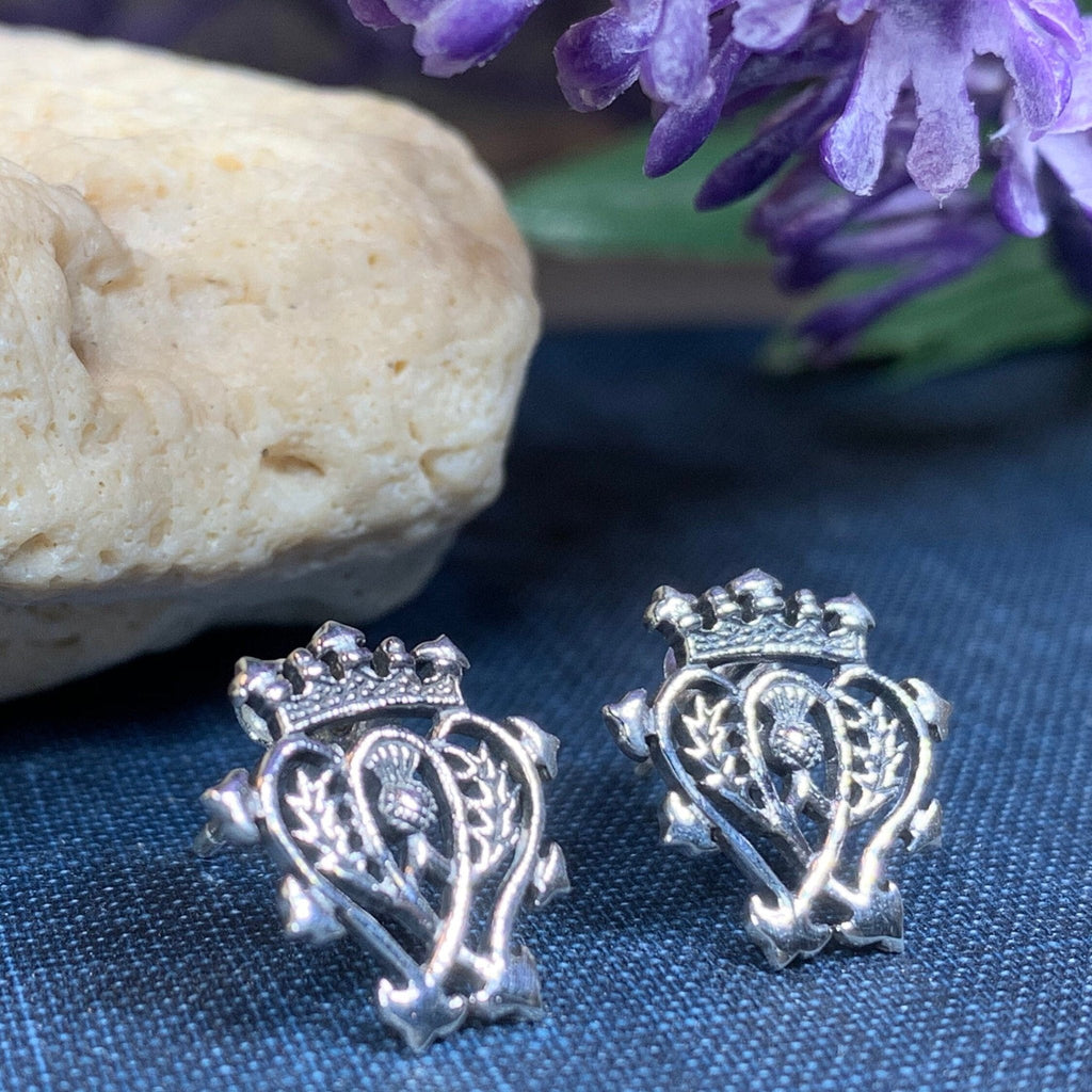 Scottish Luckenbooth Post Earrings in Sterling Silver Post Earrings La Vie Bien Scottish Luckenbooth Post Earrings in Sterling Silver