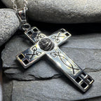 Scottish Mackintosh Cross Necklace Pendant La Vie Bien Scottish Mackintosh Cross Necklace