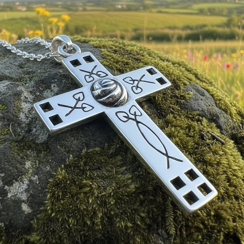 Scottish Mackintosh Cross Necklace Pendant La Vie Bien Scottish Mackintosh Cross Necklace