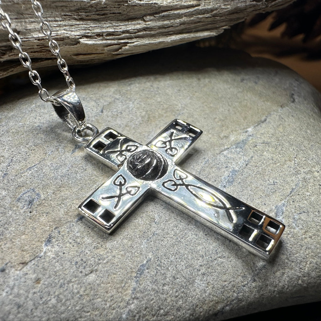 Scottish Mackintosh Cross Necklace Pendant La Vie Bien Scottish Mackintosh Cross Necklace