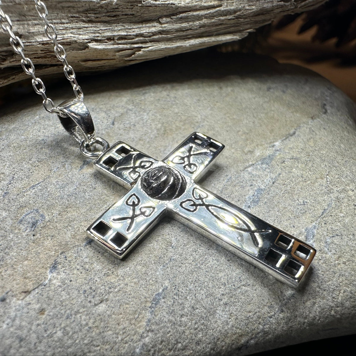 Scottish Mackintosh Cross Necklace Pendant La Vie Bien Scottish Mackintosh Cross Necklace