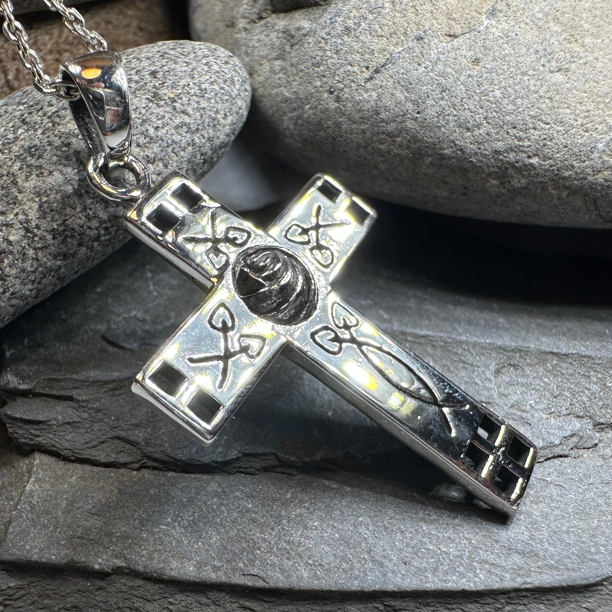 Scottish Mackintosh Cross Necklace Pendant La Vie Bien Scottish Mackintosh Cross Necklace
