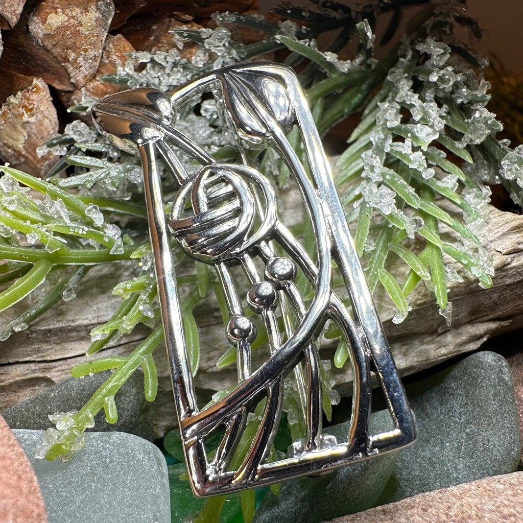 Scottish Mackintosh Roses Brooch in Sterling Silver Brooch La Vie Bien Scottish Mackintosh Roses Brooch in Sterling Silver