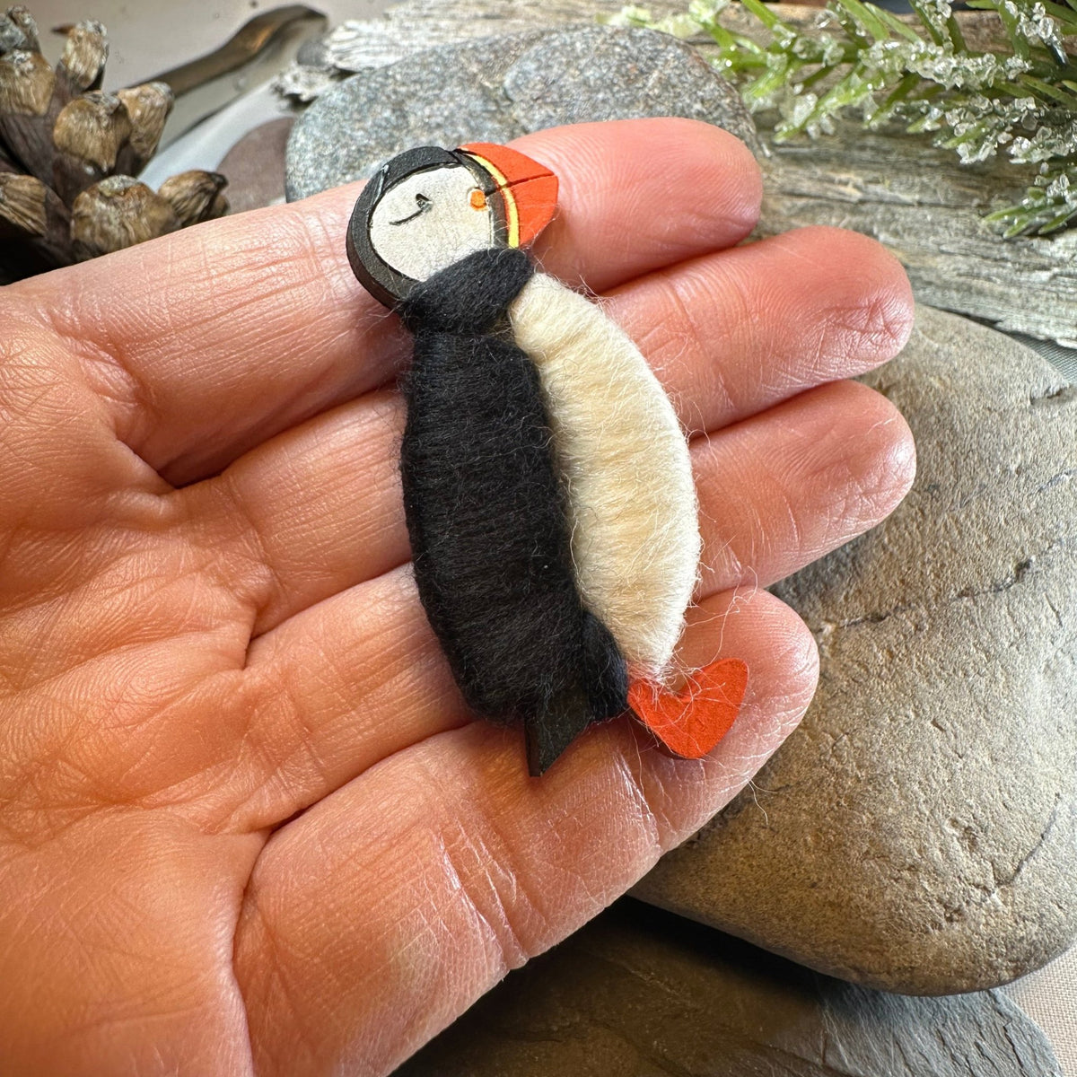 Scottish Puffin Scatter Pin - Handmade in Scotland Brooch La Vie Bien Scottish Puffin Scatter Pin - Handmade in Scotland