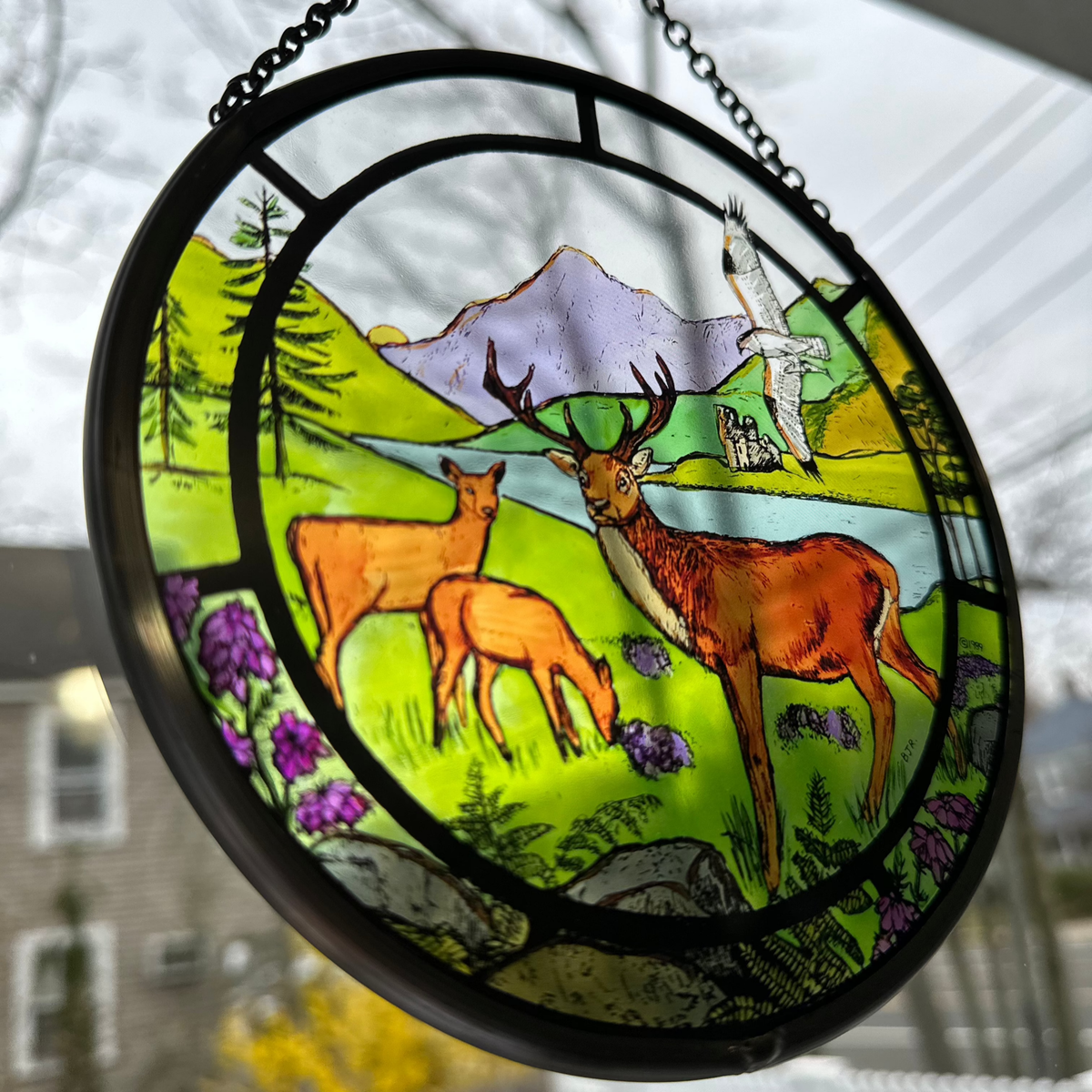 Scottish Stags Suncatcher Gifts La Vie Bien Scottish Stags Suncatcher