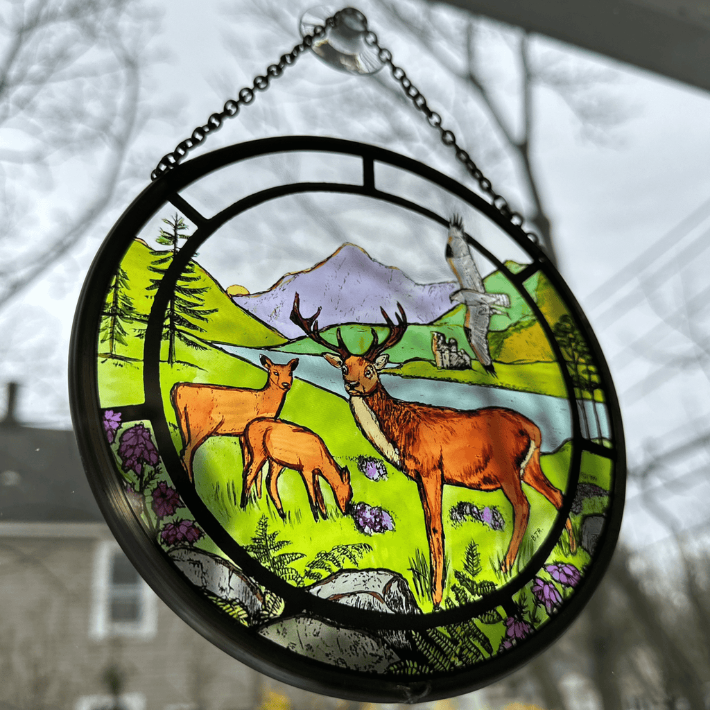 Scottish Stags Suncatcher Gifts La Vie Bien Scottish Stags Suncatcher