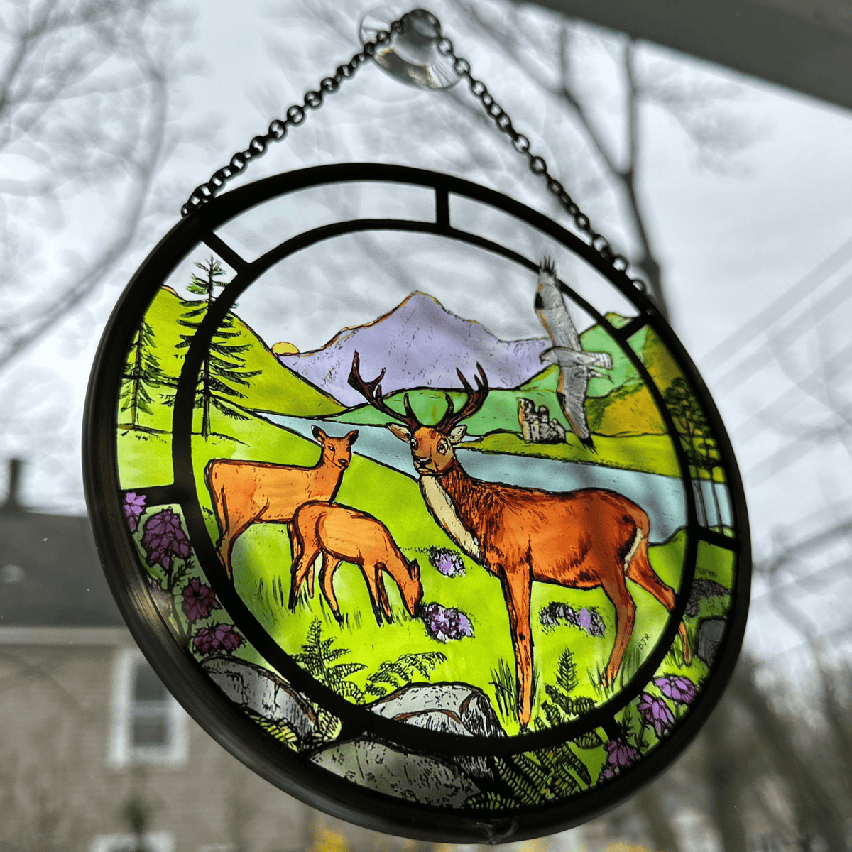 Scottish Stags Suncatcher Gifts La Vie Bien Scottish Stags Suncatcher