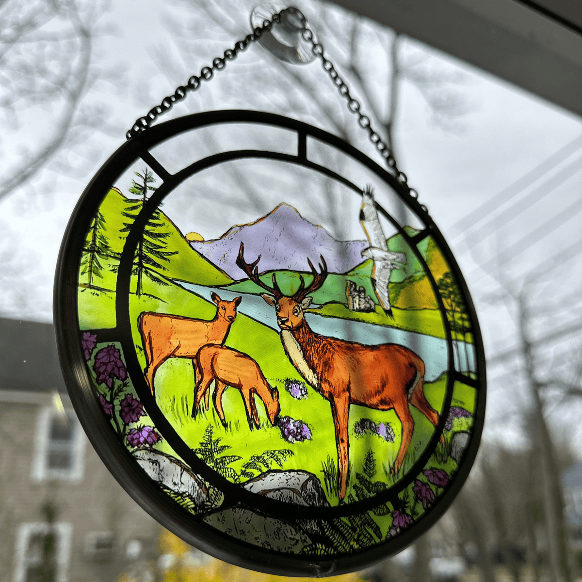 Scottish Stags Suncatcher Gifts La Vie Bien Scottish Stags Suncatcher