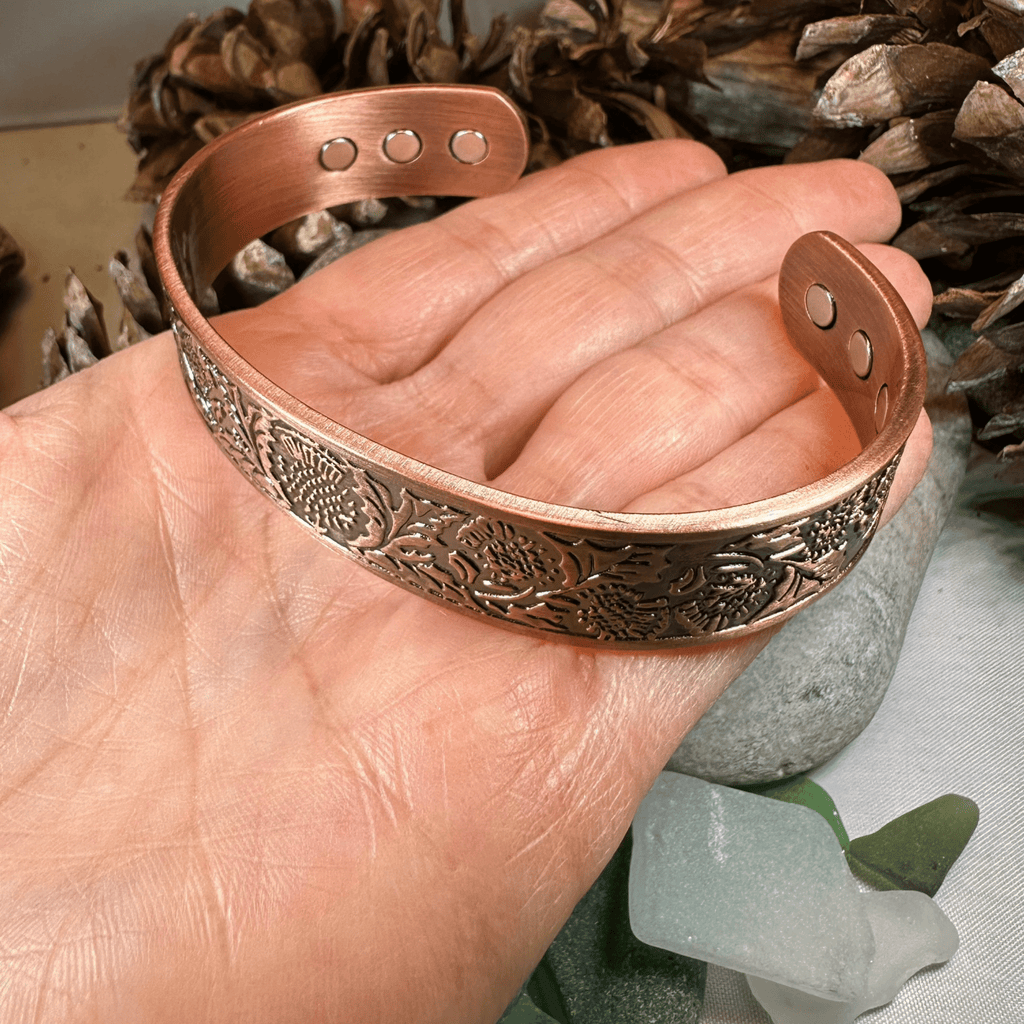 Scottish Thistle Copper Cuff Bracelet Bracelet La Vie Bien Scottish Thistle Copper Cuff Bracelet