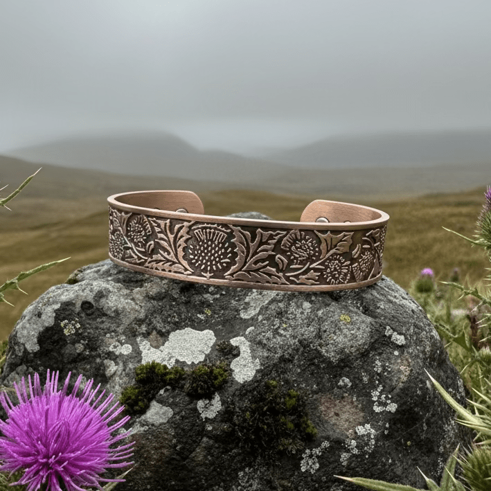 Scottish Thistle Copper Cuff Bracelet Bracelet La Vie Bien Scottish Thistle Copper Cuff Bracelet