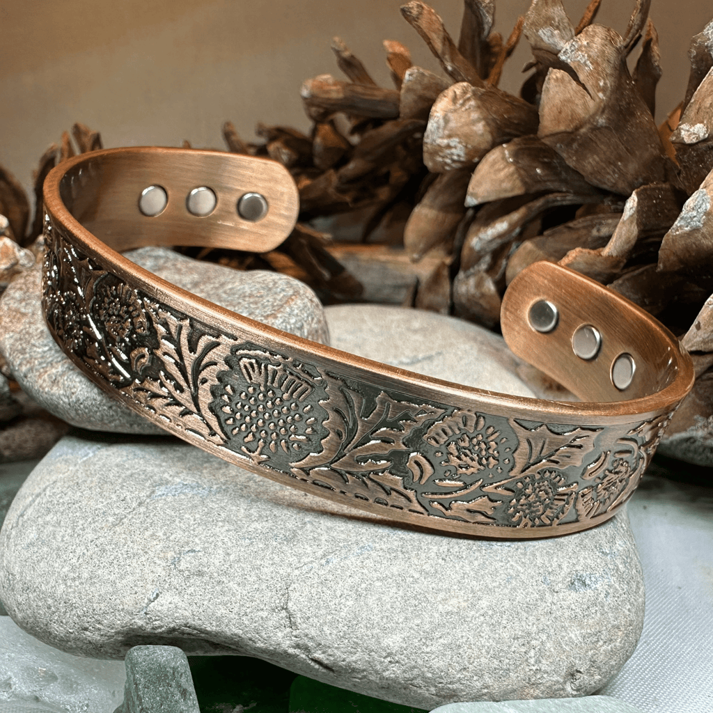 Scottish Thistle Copper Cuff Bracelet Bracelet La Vie Bien Scottish Thistle Copper Cuff Bracelet