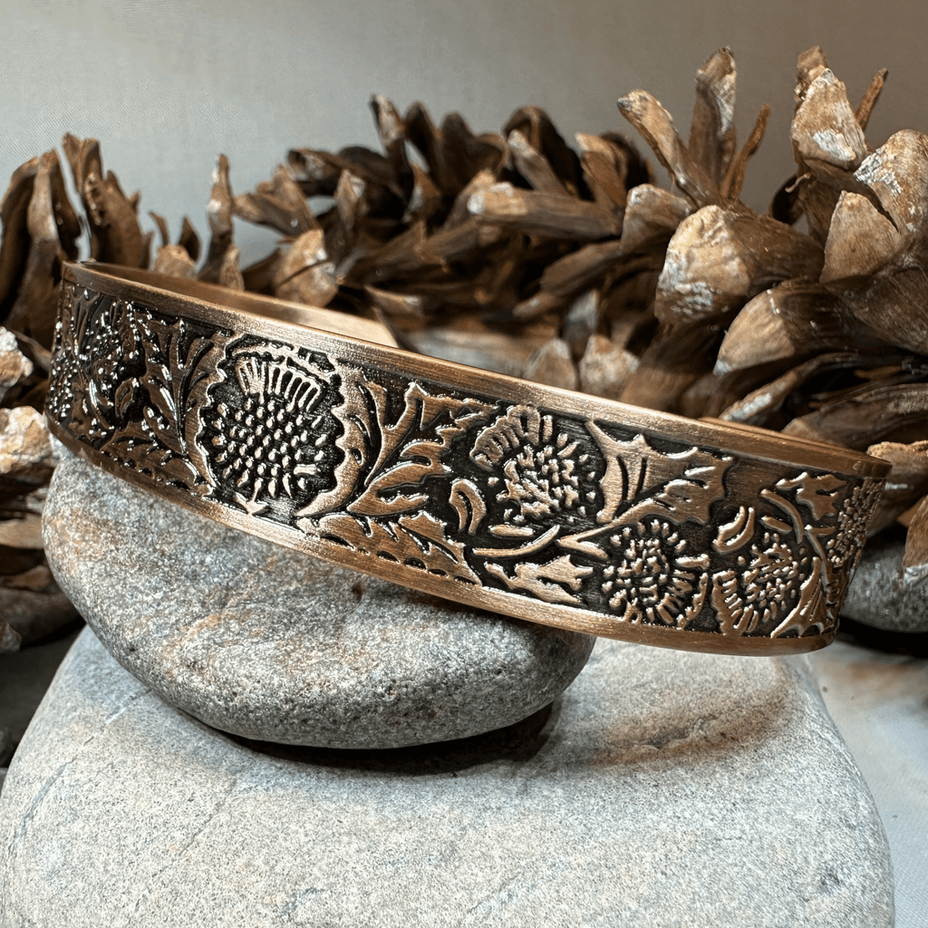 Scottish Thistle Copper Cuff Bracelet Bracelet La Vie Bien Scottish Thistle Copper Cuff Bracelet