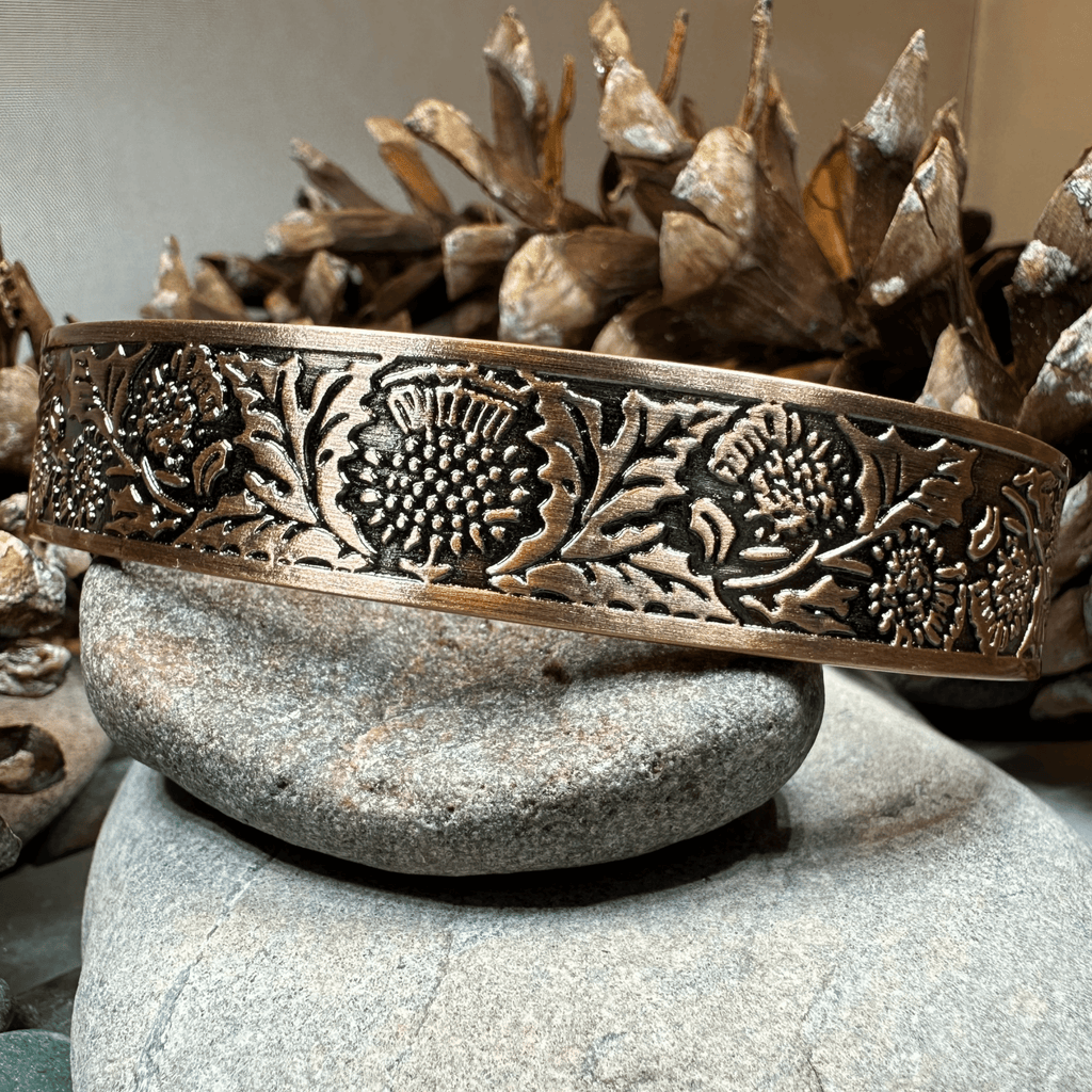 Scottish Thistle Copper Cuff Bracelet Bracelet La Vie Bien Scottish Thistle Copper Cuff Bracelet