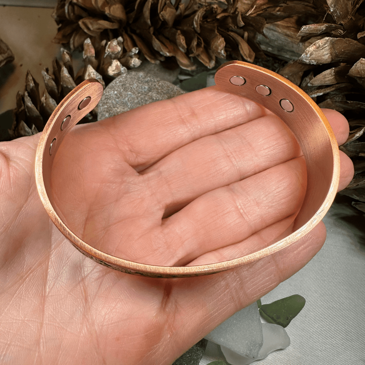 Scottish Thistle Copper Cuff Bracelet Bracelet La Vie Bien Scottish Thistle Copper Cuff Bracelet