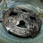 Scottish Thistle Cross Plaid Pin - Handmade in Scotland Brooch La Vie Bien Scottish Thistle Cross Plaid Pin - Handmade in Scotland